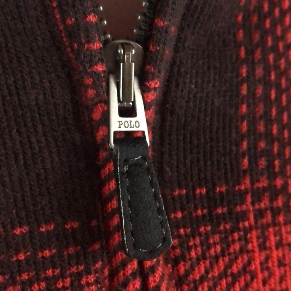 ✨Polo Ralph Lauren Red and Black Plaid Pullover